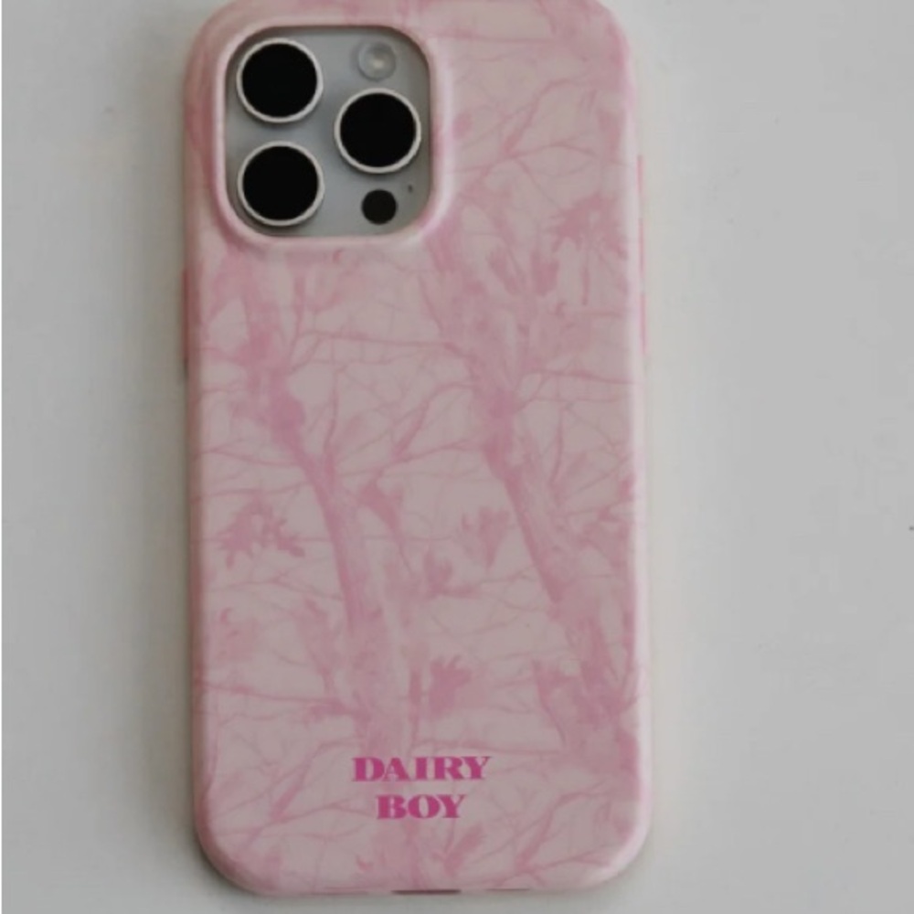Pink Camo Dairy Boy iPhone Case